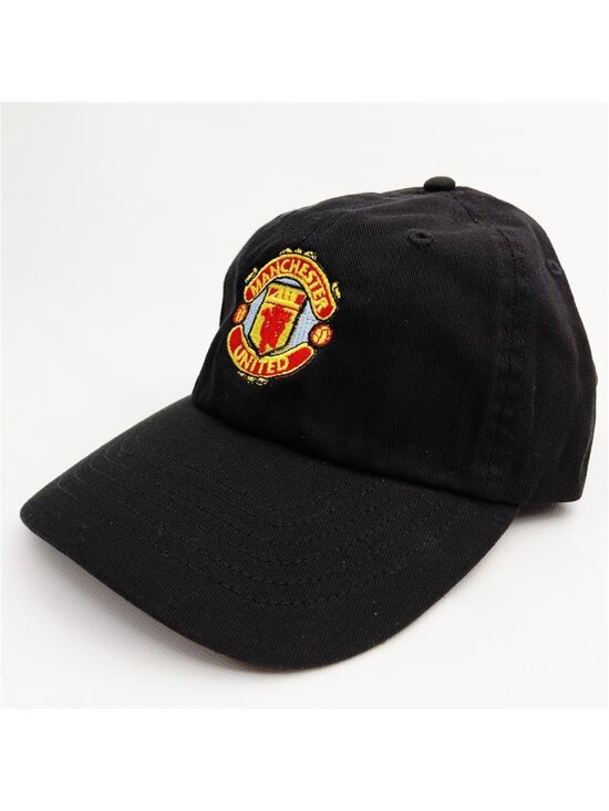 Manchester United FC Embroidered Dad Hat - Black Cotton Cap - USA Made - Devils main image 7